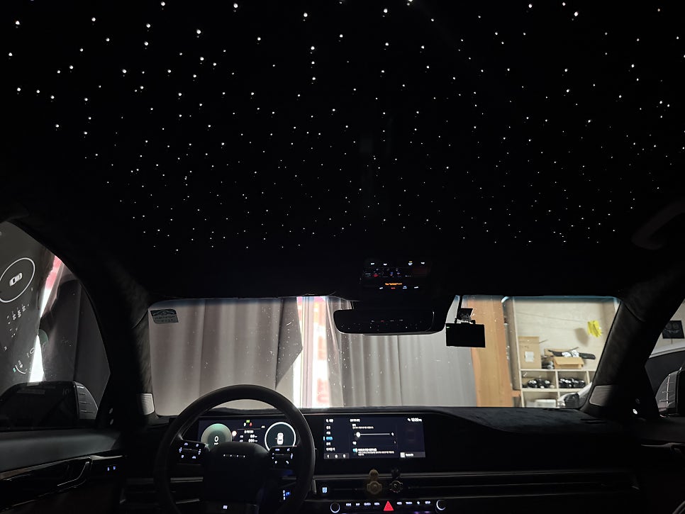 광양 그랜저 GN7 은하수 스타라이트 블랙스웨이드 시공, 천장·필러 마감